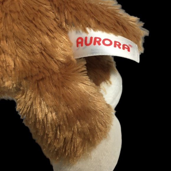 Aurora Kitten Cat Plush Bean Bag Orange White Ginger Stuffed Animal Soft Toy 8" - Picture 6 of 6